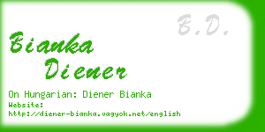 bianka diener business card